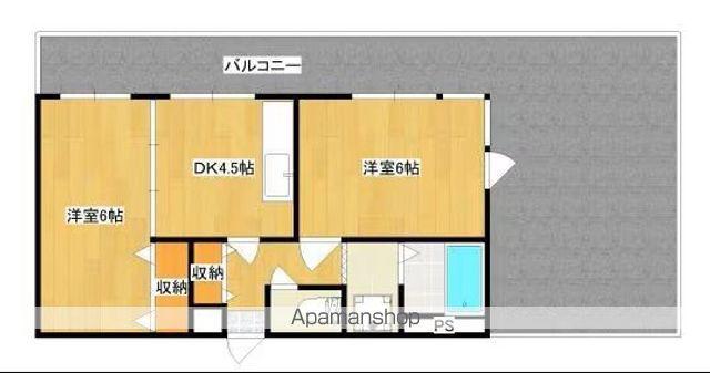 大産樋井川マンション(1LDK/6階)の間取り写真