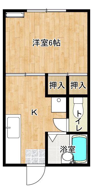 サンシャインしおさい(1K/2階)の間取り写真