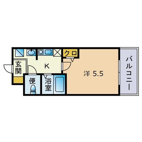 いとLABレジデンスB棟(1K/4階)の間取り写真