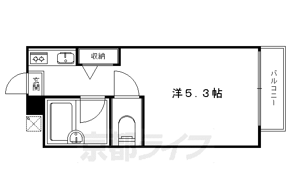 タキモトハウス(1K/2階)の間取り写真