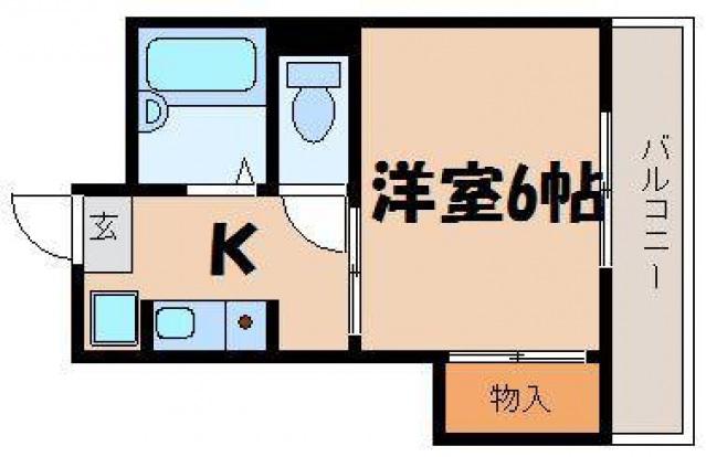 カーサ大正(1K/2階)の間取り写真