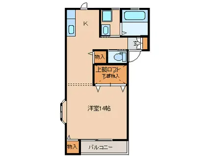 さくらAP-Q(ワンルーム/2階)の間取り写真