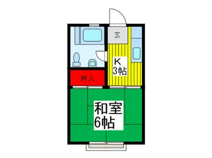 神田マンション(1K/3階)の間取り写真