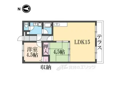 メゾン・ド・ライン(2LDK/1階)の間取り写真