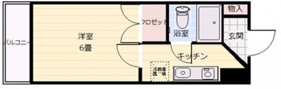ヴィラブランシュ庚午中(1K/3階)の間取り写真