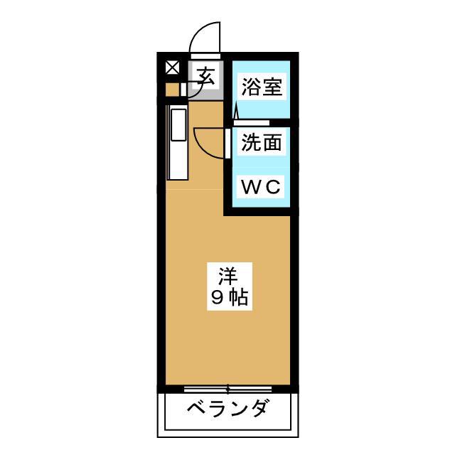アルフォレスト森山(ワンルーム/3階)の間取り写真