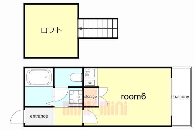 ワコーレ須磨寺(ワンルーム/2階)の間取り写真