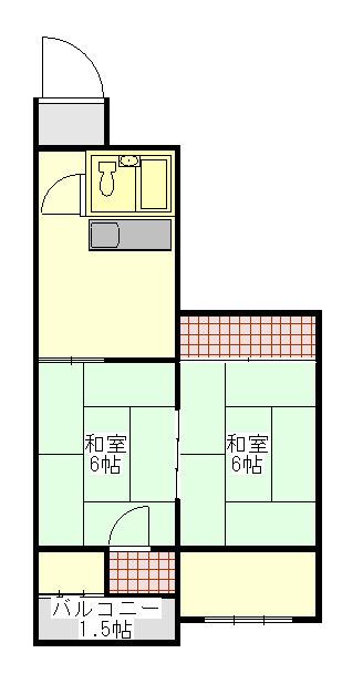 トーカンマンション医学町(1LDK/6階)の間取り写真