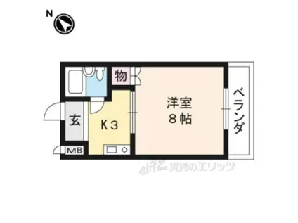 セントアンドリュース(1K/2階)の間取り写真