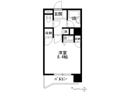 メゾンアルカディア西深津(ワンルーム/7階)の間取り写真