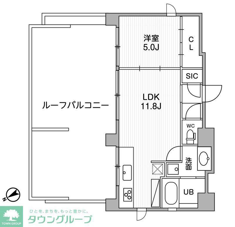 シーズンフラッツ浅草橋(1LDK/12階)の間取り写真