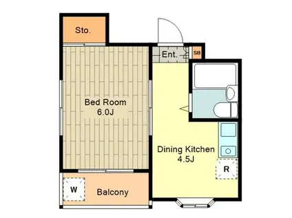 ニチエーイン国立(1DK/3階)の間取り写真