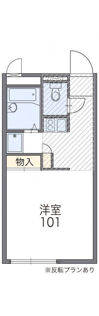 レオパレスコーポテラダ(1K/1階)の間取り写真