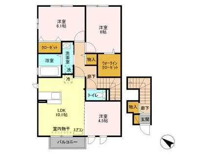 プリマベーラ(3LDK/2階)の間取り写真