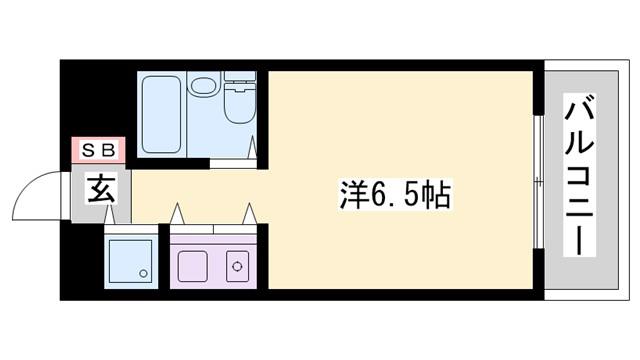 クリーンピア南大路時計台(1K/9階)の間取り写真