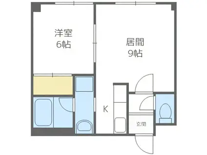 プリエールコート(1LDK/4階)の間取り写真