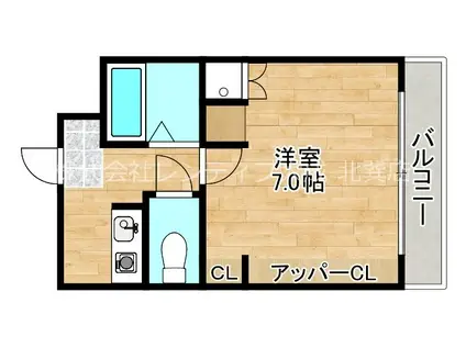 ステップ1(1K/2階)の間取り写真