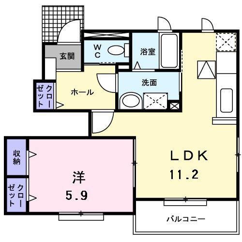 キャトル マーゴ(1LDK/1階)の間取り写真