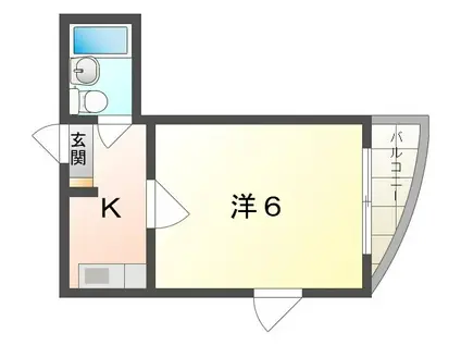 ロータリー門真(1K/5階)の間取り写真
