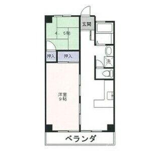 春日井シャトー(2LDK/5階)の間取り写真