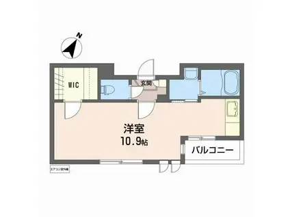 メゾン・ド・プロヴァンス A(ワンルーム/1階)の間取り写真