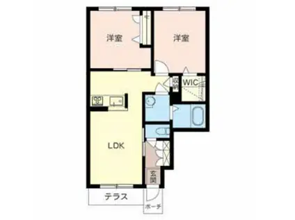 グリナージュガーデンNII(2LDK/1階)の間取り写真