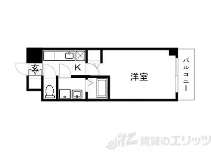 SOLASIA RESIDENCE 千里丘(1K/6階)の間取り写真