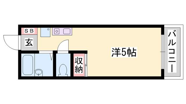 JONANハイツ(1K/2階)の間取り写真