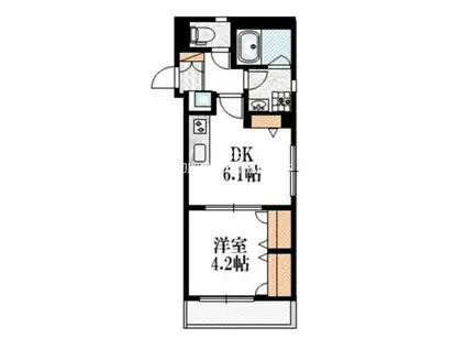 RUHE PLATZ(1DK/2階)の間取り写真