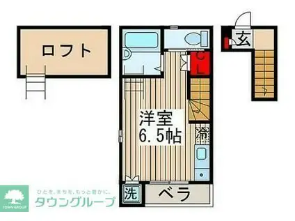 DREAM1(ワンルーム/2階)の間取り写真