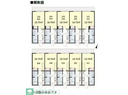 アザーレ・パッシオ矢向(1K/1階)の間取り写真