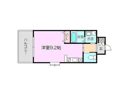 エクセレント上新17(ワンルーム/10階)の間取り写真