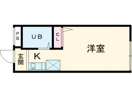 大榮コーポ(ワンルーム/2階)の間取り写真