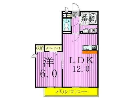 パークフラッツ2(1LDK/3階)の間取り写真