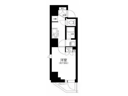 GRANSITE NAKAMEGURO(1K/5階)の間取り写真