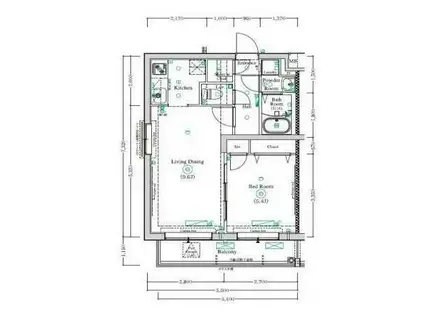 ヴァレッシア曳舟アンベリール(1LDK/3階)の間取り写真