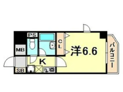 マンションマイウェイ(1K/4階)の間取り写真