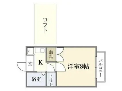 ヴァルーンレイム13(1K/1階)の間取り写真