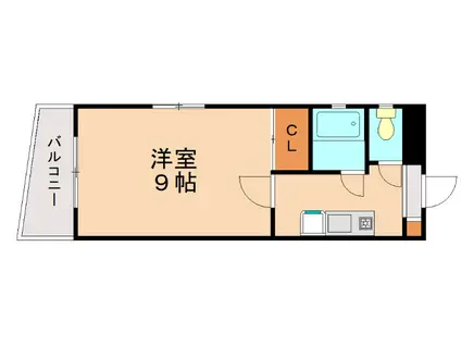 ラピス博多駅東(1K/3階)の間取り写真