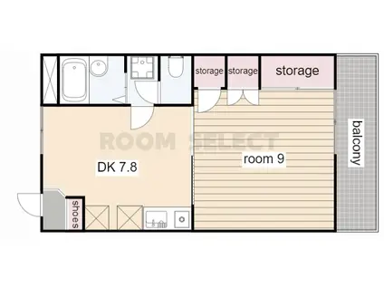DAIMANHOUSE 昭和橋(1K/1階)の間取り写真