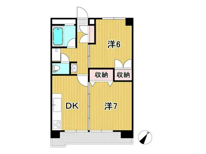 Fビル(2DK/3階)の間取り写真