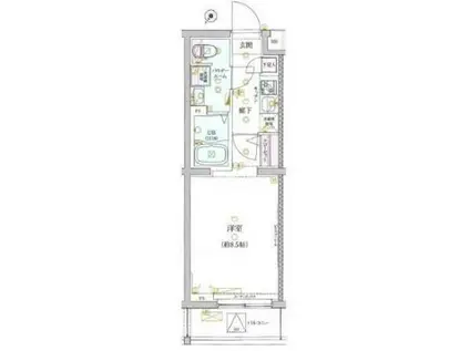 GENOVIA世田谷砧グリーンヴェール(1K/4階)の間取り写真