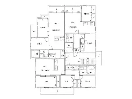 アドバンス長丘(3LDK/2階)の間取り写真