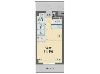 ルナ・ジェーナ(ワンルーム/2階)の間取り写真