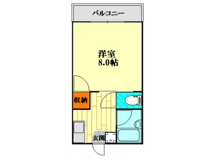 グランドフォーレC棟(1K/1階)の間取り写真