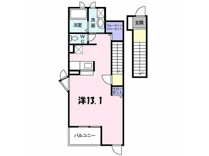 FLATS NKT(ワンルーム/2階)の間取り写真