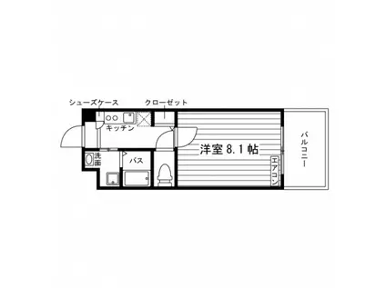 アビタシオン名駅南(1K/6階)の間取り写真