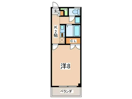 アンプルール フェール ライム(1K/3階)の間取り写真