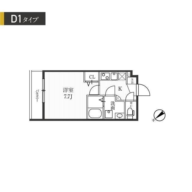 新宿夏目坂コート(1K/2階)の間取り写真