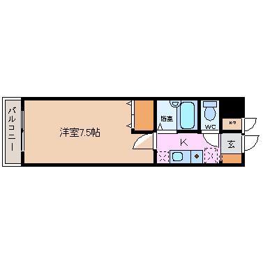 トワニマンション(1K/4階)の間取り写真